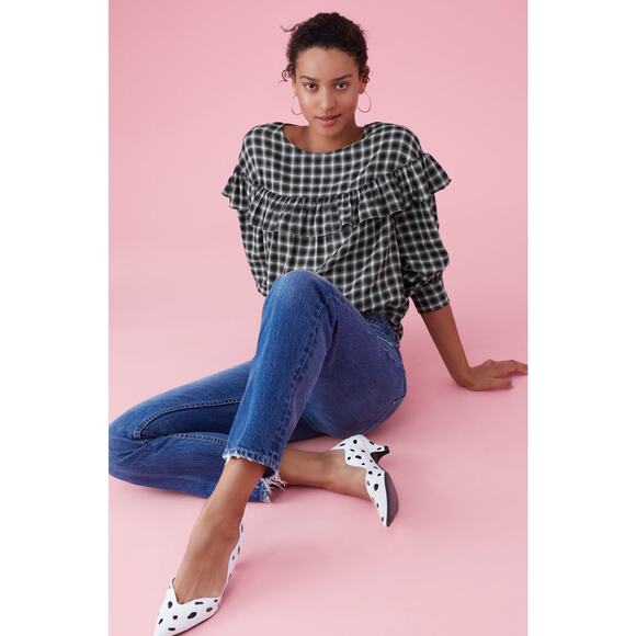 NWT Rebecca Taylor LA VIE Spring Ruffle Blouse - Picture 4 of 12